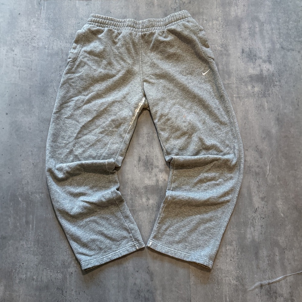 Vintage VTG Y2K 2000's 00's Nike Grey Sweatpants Baggy Relax Fit Wide Legged